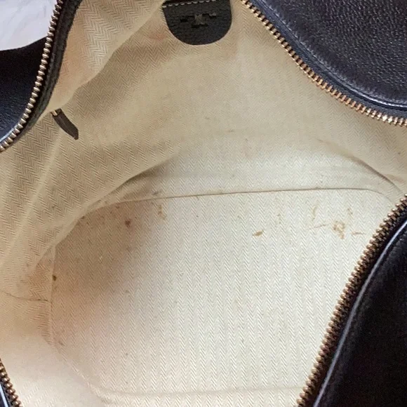 Authentic Tory Burch Black Pebbled Leather McGraw Bucket Bag - Picture 8 of 8